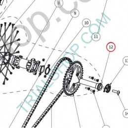 Distanziale mozzo ruota posteriore TR280I