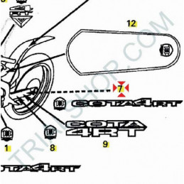 Adesivo forcellone DX Montesa Cota 4RT ’05-’06