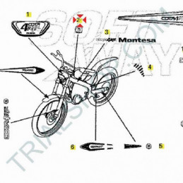 Adesivo marchio Montesa Cota 4RT ’07