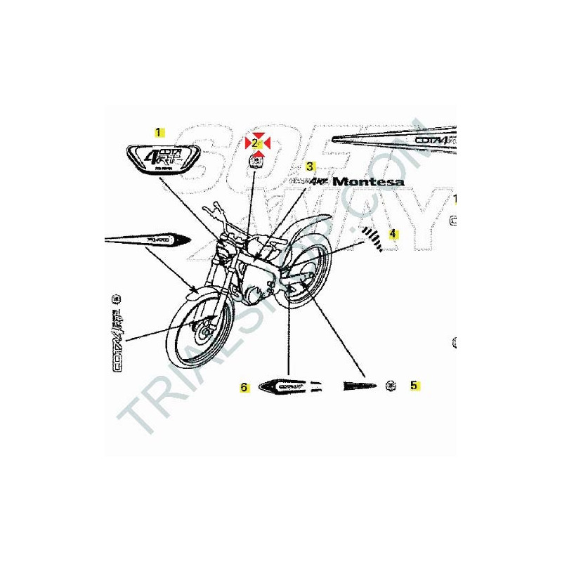Adesivo marchio Montesa Cota 4RT ’07