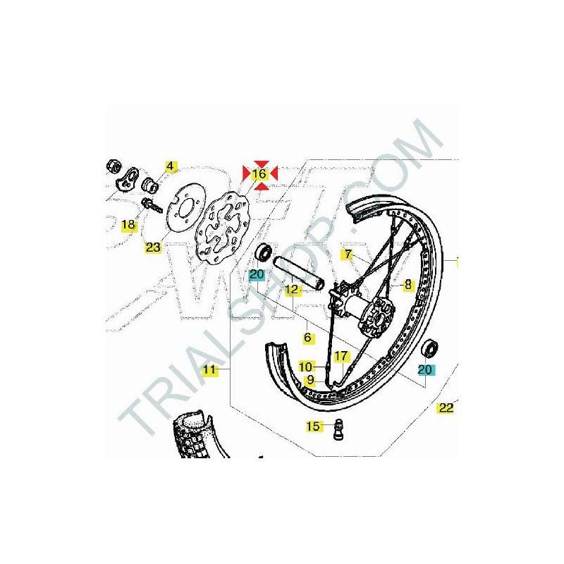 Disco freno posteriore Montesa 4Ride 260cc 2016