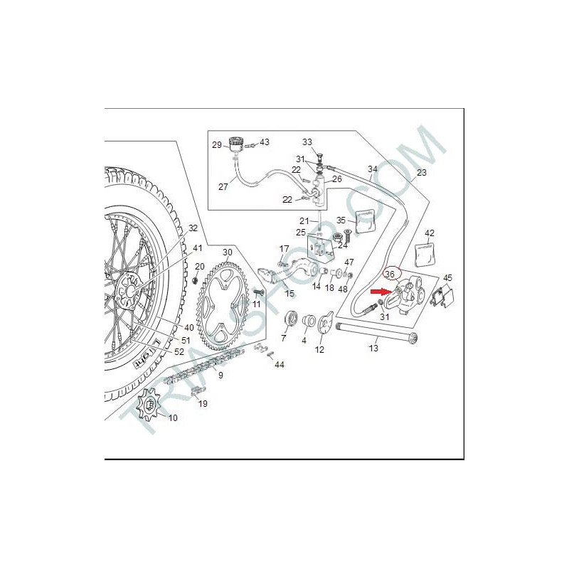 Pinza freno posteriore Sherco Cabestany