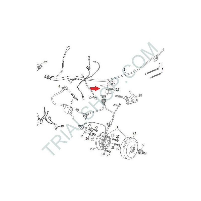 Centralina digitale Sherco 125