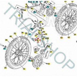 Pedale freno completo Gas Gas Trial Boy 2007