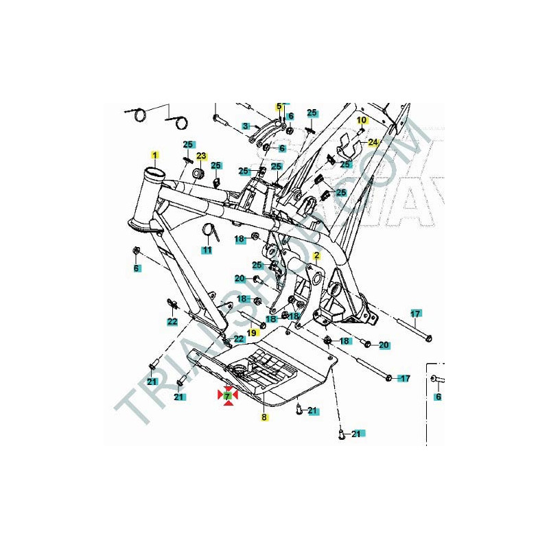 GOMMA PROTEZIONE CARTER PP 125 4T