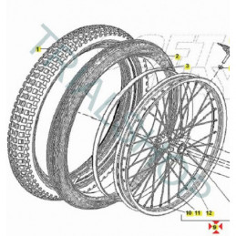 RUOTA ANTERIORE COMPLETA TXT RADONNE’ ’13