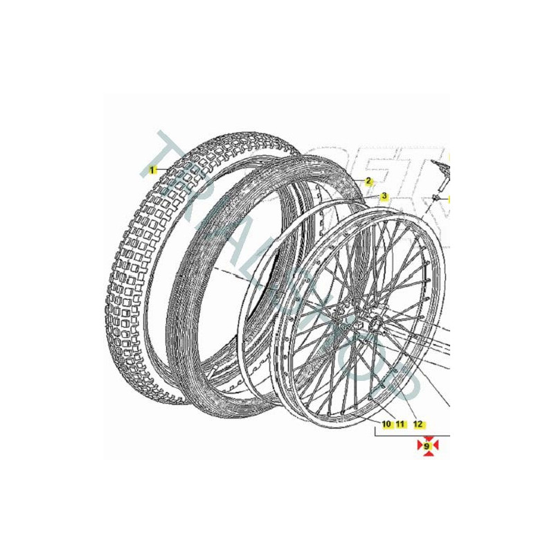 RUOTA ANTERIORE COMPLETA TXT RADONNE’ ’13