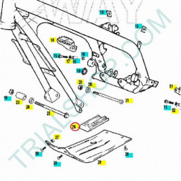 Gomma protezione motore Gas Gas Txt Rookie 50-70cc 2002-2003