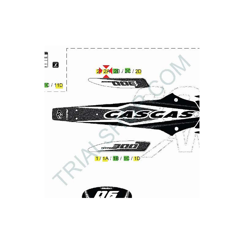 ADESIVO FORCELLONE SX PRO’06