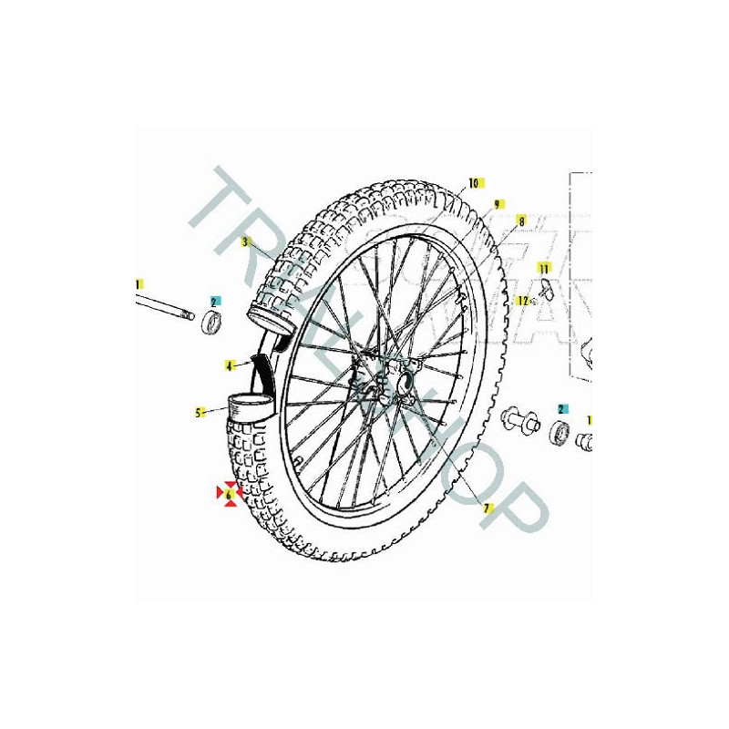 RUOTA ANTERIORE TRIAL 2002
