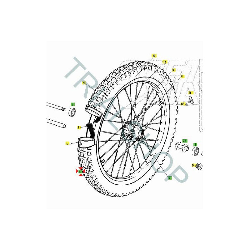 RUOTA ANTERIORE COMPLETA 2003